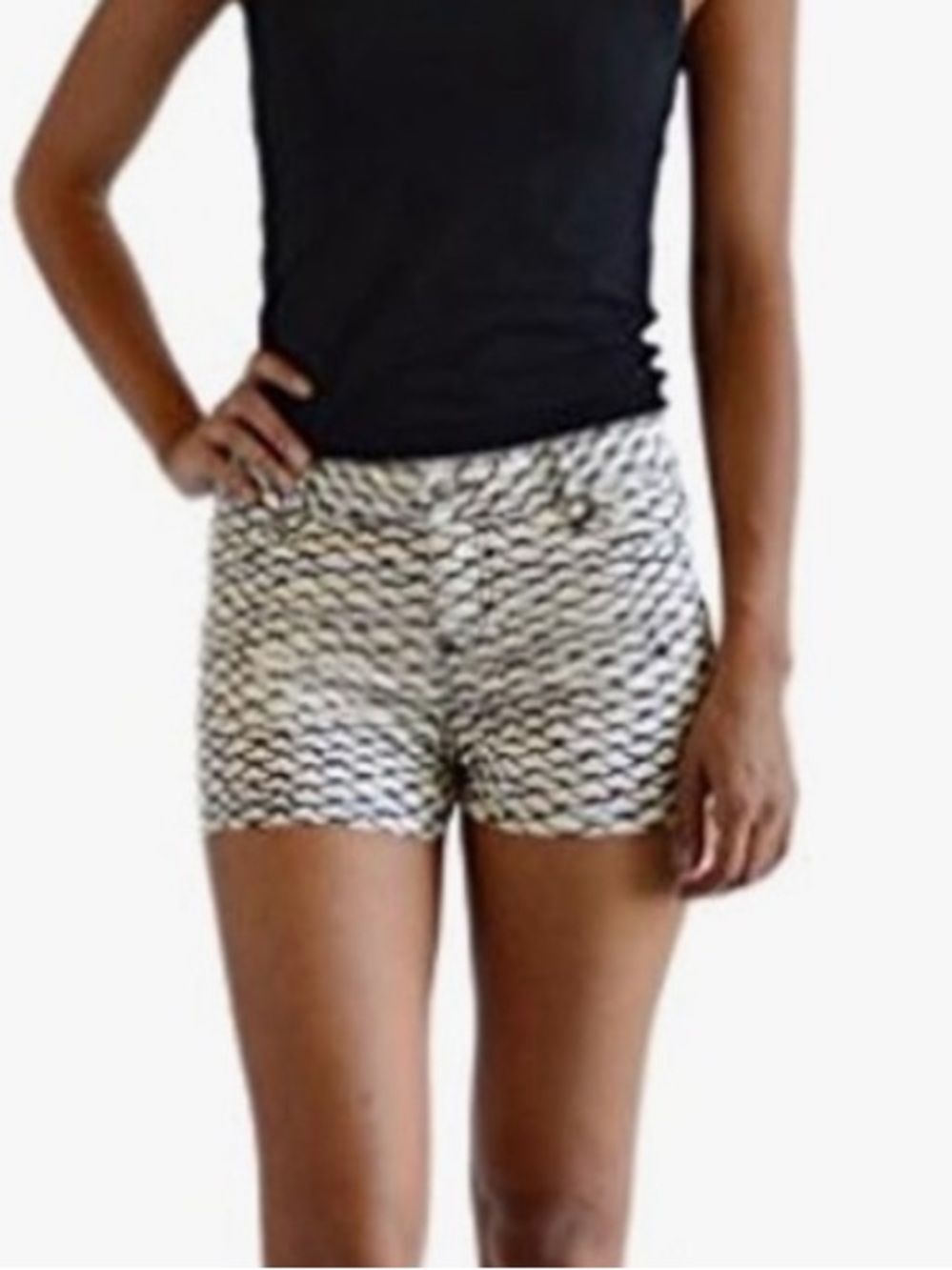 Betsey Johnson Black and White Spiderweb Women’s Shorts
